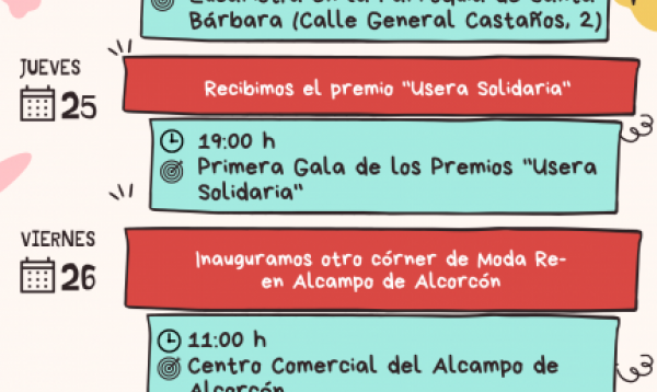 AGENDA SEMANAL DE CÁRITAS DIOCESANA DE MADRID DEL 22 AL 28 DE NOVIEMBRE