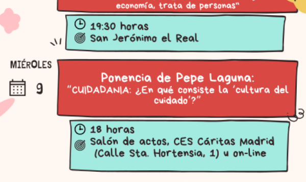  AGENDA SEMANAL DE CÁRITAS DIOCESANA DE MADRID DEL 7 AL 11 DE FEBRERO