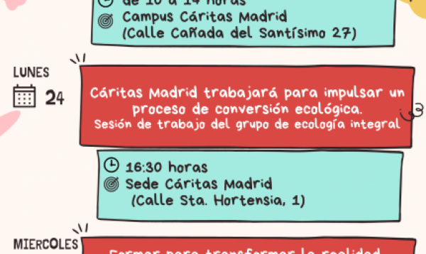 AGENDA SEMANAL DE CÁRITAS DIOCESANA DE MADRID DEL 24 AL 30 DE ENERO