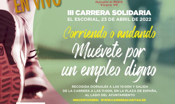 carrera solidaria cáritas madrid el escorial empleo digno trabajo decente