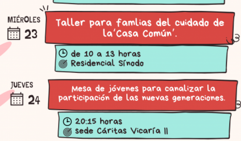 AGENDA SEMANAL DE CÁRITAS DIOCESANA DE MADRID DEL 21 AL 27 DE FEBRERO