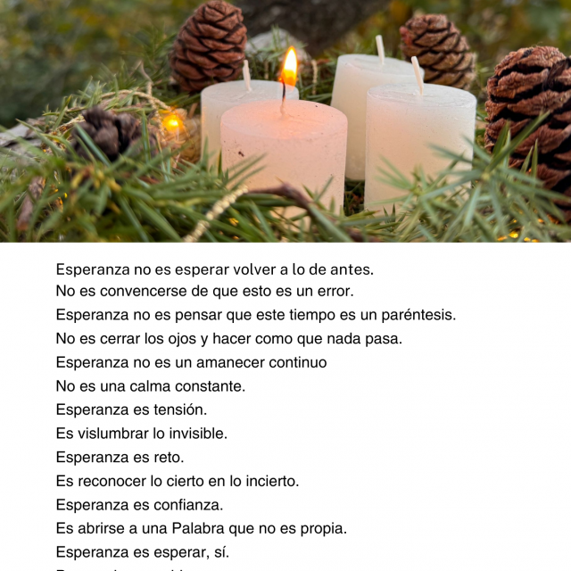 ORACIÓN - ENCENDIDO 1ª VELA